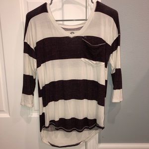 Striped Quarter-Sleeve